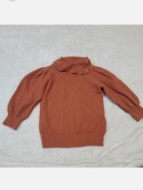 Janie and Jack East Side Merchant Brown Boho‎ Wool Turtleneck Sweater 6